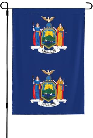 Drapeau de New York double face, décoration saisonnière pour cour avant porche