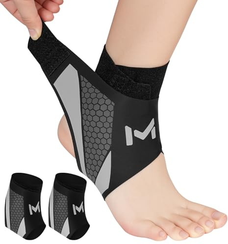 Beugo Fußgelenkbandage, Knöchelbandage für Damen und Herren, Fussgelenk Bandage Knöchel, Verstellbare Fußbandage, Sprunggelenkbandage für Sport wie Fußball, Fitness und Joggen (Stil B, Einheitsgröße)