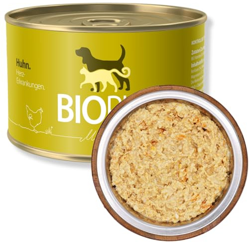 BIOPUR Bio Diät-Hundefutter bei Herz-Erkrankungen – 6x400g – Natriumreduziertes Nassfutter in 100% Bio-Lebensmittelqualität – Diät-Alleinfuttermittel für Hunde