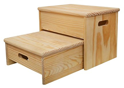 Aranaz 13150 Escalera banqueta ara 2p sin Barniz, Pino, Madera, 35x25x20