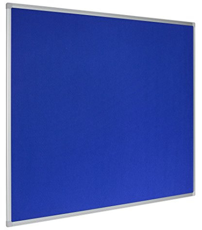 Bi-Office Earth Pinnwand Mit Aluminiumrahmen - 200 x 100 cm - Blaue Filzoberfläche, Filztafel Zum Gebrauch Mit Pinnnadeln