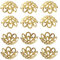 500 Stück 10 mm goldfarbene Blumenkappen für Schmuckherstellung (goldfarben)