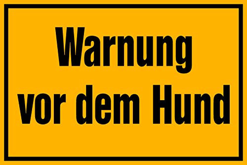 Warnung vor dem Hund Schild 30x20cm, extra dick