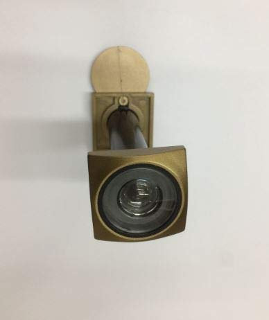 SPIONCINO QUADRO IN ABS FINITURA BRONZATO,FORO MM 16, ANGOLO DI PERCEZIONE VISIVA 200° LUNGHEZZA REGOLABILE 60-110 mm GHIERA ESTERNA MM 28, TESTA INTERNA CON COPERCHIO MM 32