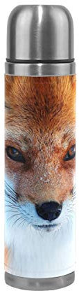 Fox Edelstahl-Thermosflasche, auslaufsicher, doppelwandig, vakuumisoliert, 500 ml