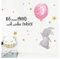 Little Deco Kinder Wandtattoo Hase & Zitat Bis zum Mond I 90 x 63 cm (BxH) I Luftballon Kinderbilder Deko Babyzimmer Mädchen Aufkleber Sticker Wandaufkleber DL207-2