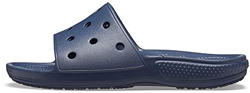 Crocs Classic Slide, Unisex-Adults Sandal Sliders, Comfortable on Beach, in Navy, Size M5W6 UK