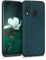 kwmobile Case kompatibel mit Samsung Galaxy A20e Hülle - Schutzhülle aus Silikon metallisch schimmernd - Handyhülle Metallic Petrol