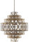 Casa Padrino Luxus LED Kronleuchter Antik Messing Ø 82 x H. 88,5 cm - Runder Edelstahl Kronleuchter - Luxus Qualität