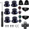 Yosikr 3 Pairs Thumbsticks Joystick for PlayStation 4 PS4 Controller Gamepad with Cross Screwdriver + L2 R2 L1 R1 Trigger Replacement Parts + ABXY Bullet Buttons + D-pad + Small spring (Black)