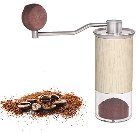 ChengBeautiful Manuale Coffee Grinder Portatile Regolabile Manualmente Macinino da caffè Rugosità Mano Mulino Macinatore Macinino da caffè con Scatola Regalo caffè Stainless Steel Coffee Grinder