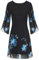 Damen Chiffon Sommer Kleid Langarm Loose Fit Midi Abend Party Kleid L Schwarz blau CL11125-24