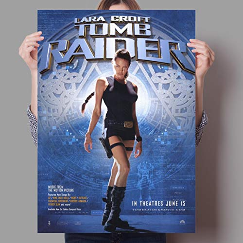 hengyuanxiang Klassischer Action-Abenteuerfilm Lara Croft Tomb Raider Familie Wand-Art-Deco-Poster Angelina Jolie Mit Leinwandmaterial G725 50X70Cm