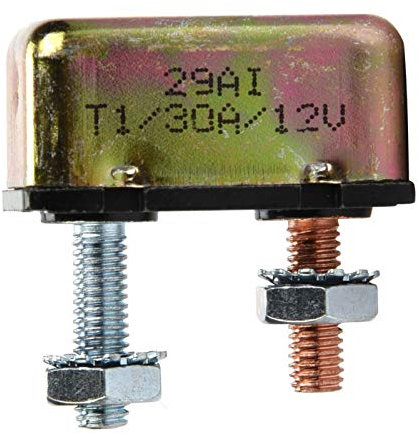 EBTOOLS Disjoncteur à Réinitialisation Automatique Auto Marine 12V DC Disjoncteur à Réinitialisation de Fusible Automatique Universel avec Couvercle en Métal(30A)