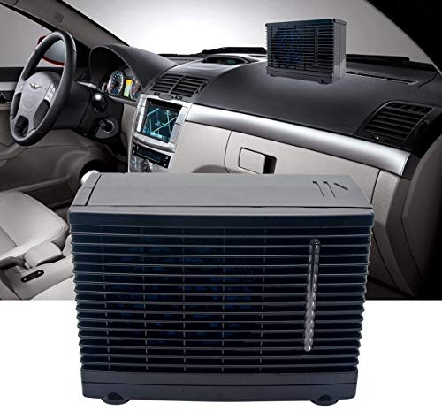 Riloer 12V Wasserkühlung Luftkühlung Lüfter Kühler, Auto Sommer Cool Wind Fan, tragbar für Auto Home Office