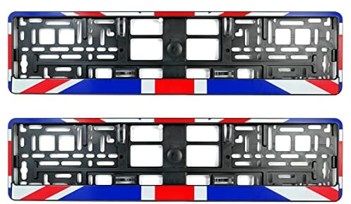 Taport Union Jack E2 Kfz-Kennzeichenhalter, Rahmen, 2 Stück