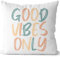 JUNIWORDS Kissen, Good Vibes ONLY, Weiß-Dunkelrot, 2-farbig (1007474)