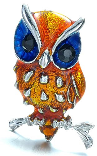 Inateannal Strass Eule Pin Vintage Kristall Anstecknadel Niedlich Tier Brosche Blumenstrauß Dekoration Erklärung Emaille Brosche Pin Modeschmuck Für Frauen Mädchen