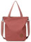 JANSBEN Damen Canvas Handtasche Schultertasche Casual Multifunktionale Umhängetaschen Groß für Arbeit Schule Shopper Lässige täglich (Rosa)