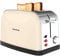 Taurus – Toaster Vintage II Cream 950 W | 2 Schlitze 135x35 mm | 7 Bräunungsstufen | 3 Funktionen | Edelstahlgehäuse | Selbstzentrierung | Krümelschublade | Kabelaufwicklung | Creme