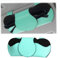 JNNJ Brillenhalter für Auto Leder, Auto Sun Visor Aufbewahrungstasche PU Leder, Aonnenblenden Auto Organizer, Multifonction Brillenetui, Für alle Fahrzeuge(Cyan)