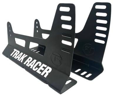 Trak Racer Übergroße verstellbare Sitzhalterung für GT Formula-Sitze Universalhalterung für Rennsimulatorsitze 18-stufige Einstellung, Stahlkonstruktion, Schwarze Pulverbeschichtung