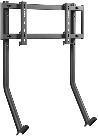 Ranqer Supporto Monitor Per Simulatore Di Guida, Compatibile Con Sedie Da Corsa Ranqer, Regolabile 10°, Per TV 32-50'', Metallo Nero Con Rivestimento Antigraffio E Viti Incluse