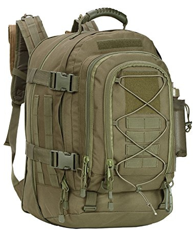 ZSearARMY Large Tactical Backpack for Men Military Backpack with DIY System for Travel, Work,Camping,Hunting,Hiking,Sports (GREEN)
