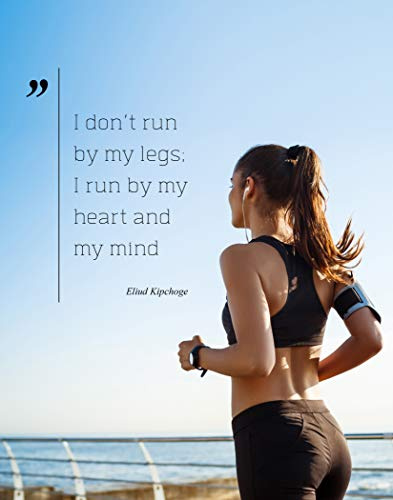 H+CO Inspired Eliud Kipchoge Laufposter mit inspirierenden Zitaten und Zitaten zum Laufen, ungerahmt, 28,9 x 35,6 cm