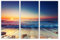 AREDE 3er Set Wandkunst Gemälde Bild Poster Sonnenuntergang am Strand | 90 x 60 cm | Wandbilder Wanddekoration Home Office Wohnzimmer Schlafzimmer Dekoration | Fertig zum Aufhängen