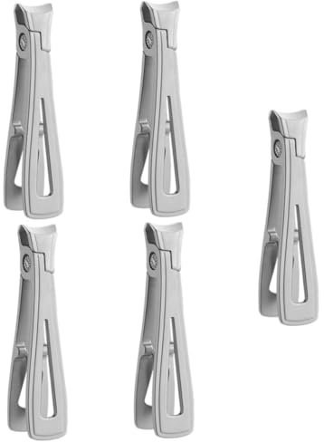 MAGICLULU 5pièces Nail Clipper Acier Pour Épais Coupe Ergonomique Pour Et Femmes Outil De Manucure Pratique Et