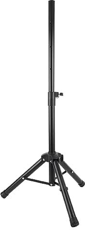 PRO Universal Adjustable Height DJ PA Speaker Tripod Stands Constructed Heavy Duty Steel Tubing, Non Slip Rubber Feet, Black