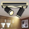 VAYALT LED Deckenleuchte 2 Flammig, 13W+2x6W GU10 Deckenstrahler LED Schwenkbar, 3000K Warmweiß Deckenleuchte, Wandstrahler Schwarz, Modern Strahler Deckenspot, für Küche, Schlafzimmer, Wohnzimmer