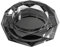 Aschenbecher Glas, Zigarrenaschenbecher, Kristall Aschenbecher Achteck, Home Office Aschenbecher, Kreativer Aschenbecher, Vatertag, Geschäftsgeschenke (Black,12CM)