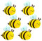 Finypa 6 x niedliche Bienen-Luftballons mit lächelndem Gesicht, schöne Wald-Honigbienenenen-Ballons, Bienen-Geburtstagsparty-Dekorationen, Zubehör, Bienen-Thema, Geburtstagszubehör,