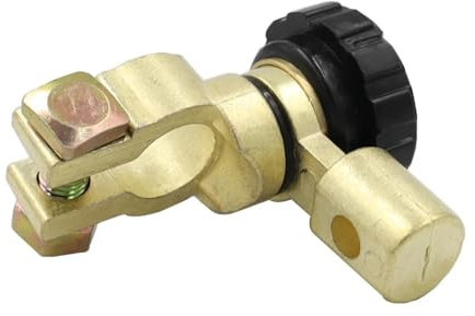 MiJunHD Car Battery Isolator Switch, Heavy Duty Battery Terminal Power Disconnect, Zinc Alloy Quick Disconnect Switch Suitable for 6V 12V Vehicles Marine Battery Terminal Dia 15-17mm (Black 1Piece)