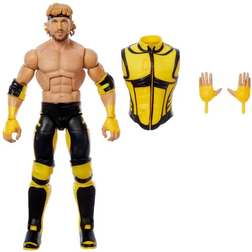 Mattel WWE Top Picks Elite Actionfigur- und Zubehörset, ca. 15 cm große Logan Paul Sammelfigur mit austauschbaren Händen, Ringausrüstung und 25 Bewegungspunkten, JCJ37