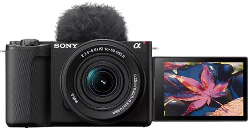 Sony Alpha ZV-E10 II APS-C Mirrorless Interchangeable Camera 4K 60p video 26.0MP with 16-50 mm f/3.5-5.6 Power Zoom Lens Advanced digital stabilisation Real-time Eye Autofocus Black (Renewed)