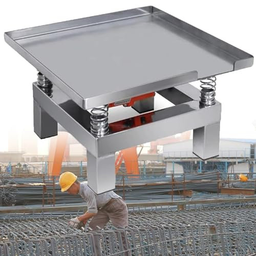 LSBHPPD Electric Concrete Vibration Table Vibrating Test Bench Compactor Platform Stainless Steel Lab Soil Relative Density Shaking Table Vibration 3000 Times/Min,50X50