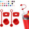 DUNLAGUE Lot de 2 bouchons anti-déversement en silicone pour tasse Stanley 2.0 887 ml et 1200 ml avec couvercle à paille (chili)