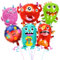 6PCS Monster Geburtstag Party Ballon, Monster Kinder Deko Luftballons,Alien Monster Geburtstags Deko Luftballon,Monster Folienballon Alien Theme für Jungen Mädchen Monster Thema
