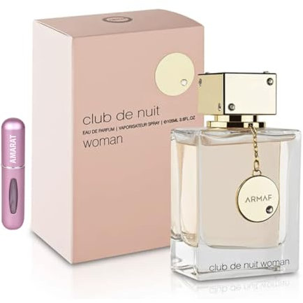 Club de Nuit Woman Eau da Parfum, 105 ml, arabisches Parfüm für Damen, lange Haltbarkeit, Import aus Dubai, fruchtiger und raffinierter Blumenduft, inklusive nachfüllbarem Zerstäuber, 5 ml (Woman)