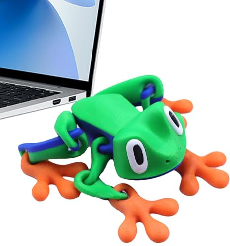 Bezaubernder 3D-Druckfrosch-Magnet, 7,09 x 1,18 Zoll, flexible magnetische Skulptur, realistische bewegliche Dichtung Frog Toy, dekorative Schreibtischdekoration für Zuhause und