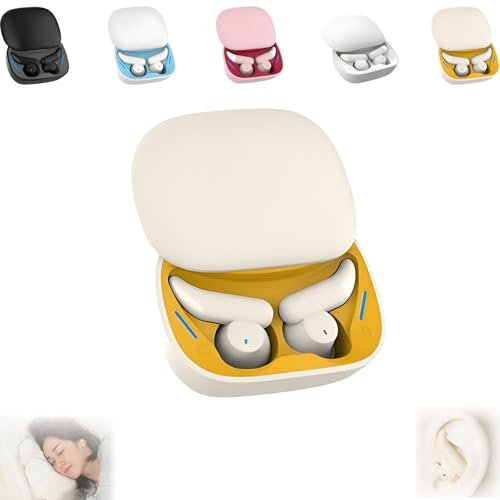 Somnioz Wireless Sleep Earbuds, Bluetooth 5.3 in Ear Buds, Noise Cancelling Sleep Earbuds for Side Sleepers, Comfort Fit for Sleeping, Working(Yellow)