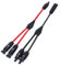 2 Pièces Câble Y Panneau Solaire 4mm² 8AWG Connecteur Solaire MC4 Y Mâle Femelle ((MMF FFM) Professionnel Étanche IP67 pour Module PV Photovoltaïque Panneaux Solaires Rouge et Noir