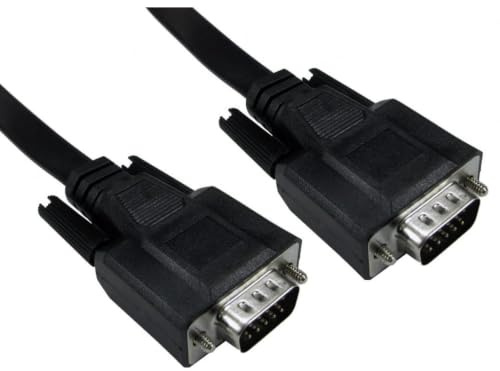 RS PRO CDEXFLAT VGA-Kabel A SVGA/Stecker B SVGA/Stecker, 2 m Polyvinylchlorid Schwarz