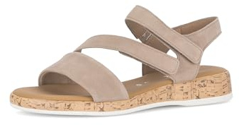 Gabor Damen Riemchensandalen, Frauen Sandalen,Easy-Walking,einlege-Sohle,geschlossen,Holly-Jolly,Navy,Nappa-Leder,Sand (S.Kork),42.5 EU / 8.5 UK