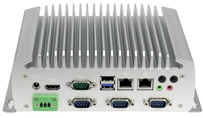 ANDAQI Fanless Industrial Computer, IPC, Mini PC, Celeron J1900, Windows 11 / Linux, IX09, 6 x COM, 2 x I211 LAN, HDMI, 3 PIN Phoenix, SIM Slot, WDT Reset, 8G RAM, 256G SSD