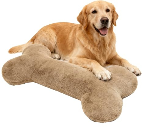 Bsbkoj Hundeknochen-Plüschkissen, beruhigendes Kissen für Welpen und sanfte Unterstützung mit großer 27,6-Zoll-Komfortbauweise, erstklassiges -Kuschelspielzeug für Kisten, Zwinger, Ruheräume in Häuse