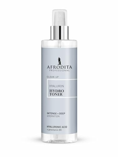 Afrodita Professional Hyaluron Hydro Toner Gesichtswasser 190 ml feuchtigkeitsspendender Toner mit Hyaluronsäure & Provitamin B5 alkoholfrei für trockene und empfindliche Haut